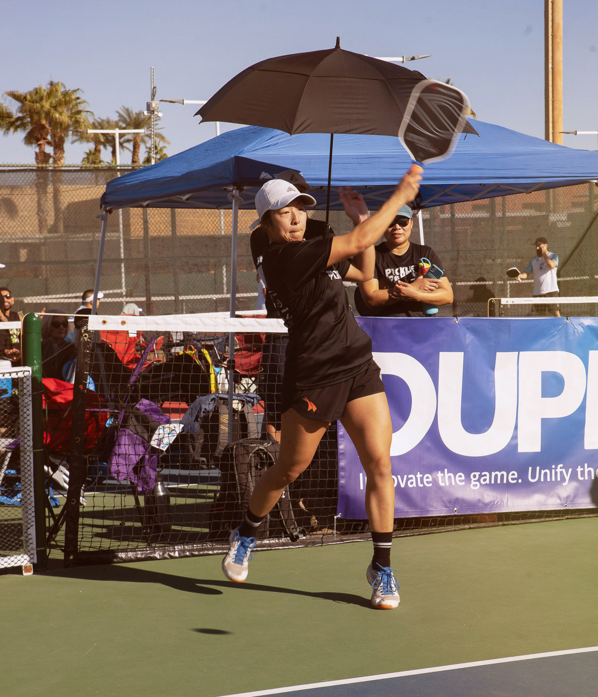 Athlete competing in a community pickleball event